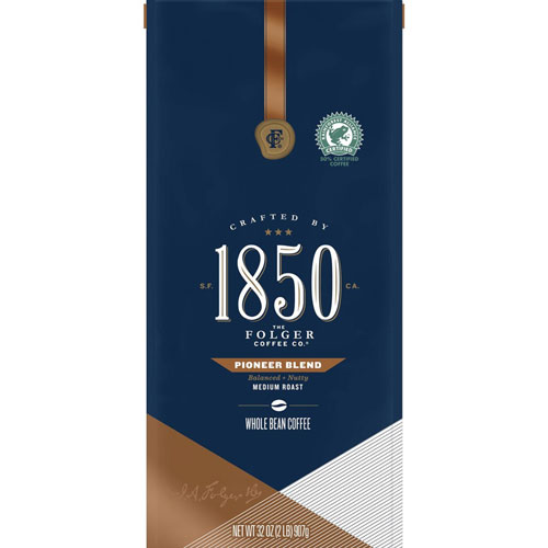 Folgers 1850 Pioneer Blend Coffee Ground, Pioneer, Arabica, Nut,