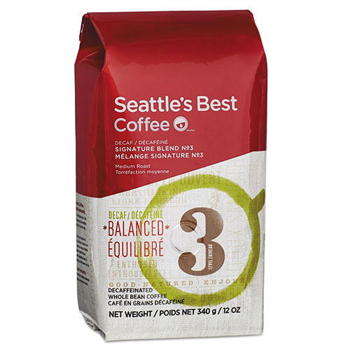 Seattle's Best® Level 3 Whole Bean Coffee, Decaffeinated, 12 oz