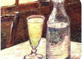 Museum Art Mouse Pads-2 Sizes-Thick Natural Rubber No Slip Base (Large (9.25 x 7.75 x 1/4 ) Vincent Van Gogh - Glass of Absinthe and a Carafe)