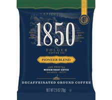 Pioneer Blend Decaf Ground Coffee Pouches, Blue