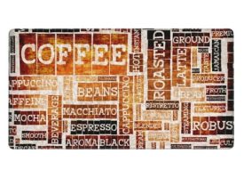 Junzan Hand Drawn Vintage Coffee Extra Large Mouse Pad For Boys Girl Men Women Desktop Gaming 29.5 X 15.8 Extended Desk Mat Water Resist Mouse Pad For Home Office Laptop