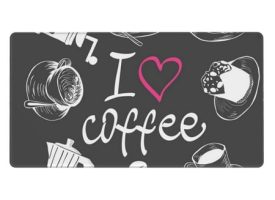 Junzan I Love Coffee Extra Large Mouse Pad For Boys Girl Men Women Desktop Gaming 29.5 X 15.8 Extended Desk Mat Water Resist Mouse Pad For Home Office Laptop