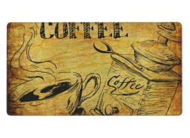 Junzan Coffee Vintage Extra Large Mouse Pad For Boys Girl Men Women Desktop Gaming 29.5 X 15.8 Extended Desk Mat Water Resist Mouse Pad For Home Office Laptop