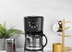 12 Cups Coffee Maker, Black