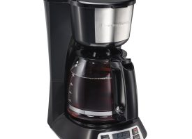 12 Cups Coffee Maker, Black & Silver