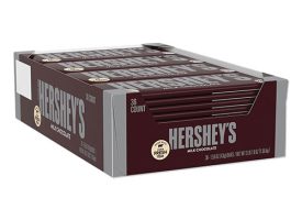 Hershey's® Chocolate Bars, Milk Chocolate, 55.8 oz, 36/Box
