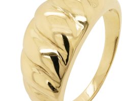 Italian Croissant Dome Ring in 14K Yellow Gold, 8