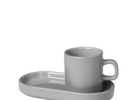 63725 PILAR Espresso Cups Grey - Set of 2