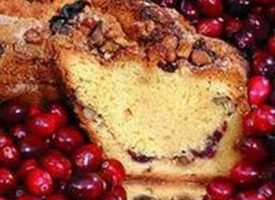 CRLGCN Large- 10 in.- 3.1 lbs Cape Cod Cranberry Coffee Cake- No Nuts