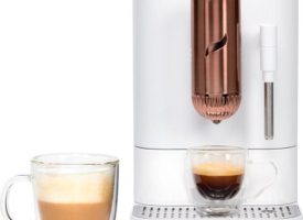 Café - Affetto Automatic Espresso Machine with 20 bars of pressure, Milk Frother, and Built-In Wi-Fi - Matte White