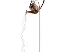 DTOWER Kettle Light String Solar Power LED Garden Shower Lamp String Iron Outdoor Yard Art Light Chain