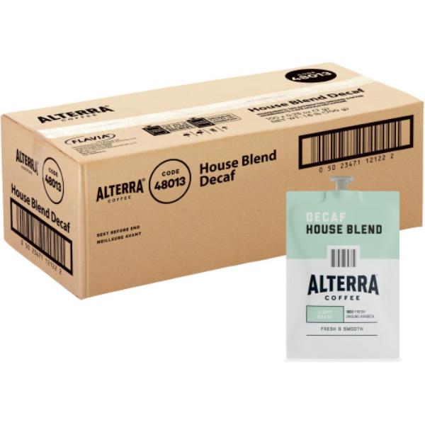 LAV48013 Freshpack Alterra Decaf House Blend Coffee - 100 per Case