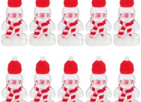 Gingerbread Man Drink Bottle Bulb Candy Container Juice Bottles with Caps Milk Christmas Carafe Gift Boxes