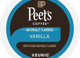 Peet's Vanilla K-Cups, 0.33 oz K-Cup, 22/Box