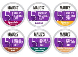 Maud's World's Best Half Caff Flavored Coffee Pods Variety Pack (6 Blends) - 48ct