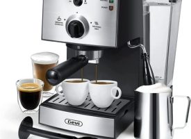 durable Espresso Machines 15 Fast Heating Cappuccino Coffee Maker with Foaming Milk Frother Wand for Espresso Latte Machiato 1.25L Removable Water Tank Double Temperature Control Syst