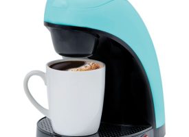 TS-112BL Single-Serve Coffee Maker with Mug, Blue
