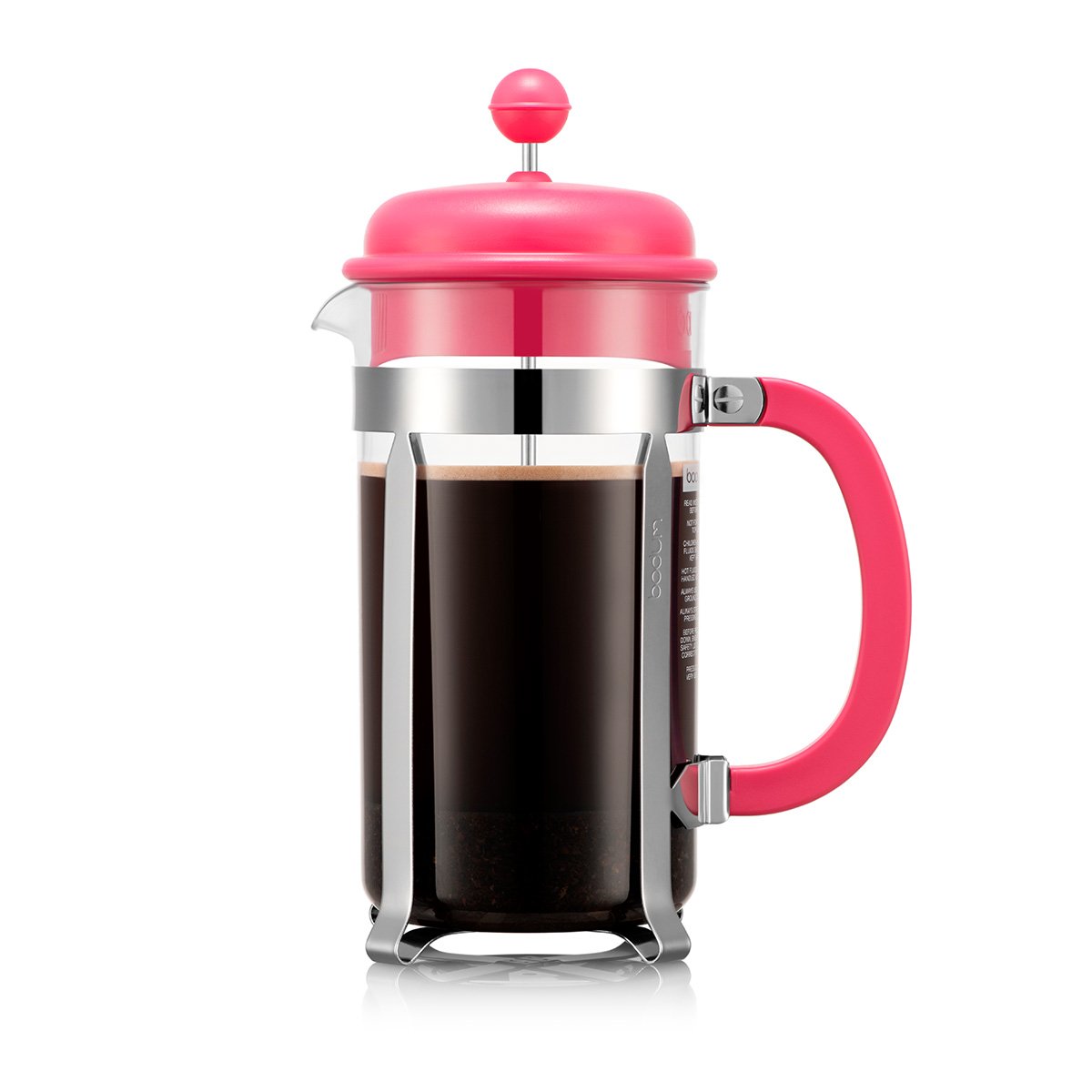 Bodum CAFFETTIERA Coffee maker, 8 cup, 1.0 l, 34 oz Bubblegum Pink