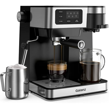 Durable 2-in-1 Pump Espresso Machine & Single Serve Coffee Maker With 