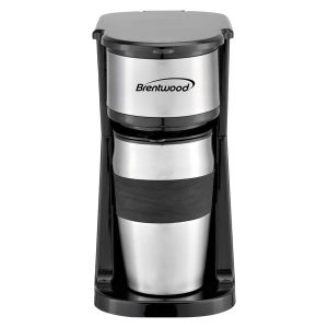 Ts-113bk 700w Portable Single-serve Coffee Maker With 14 Oz Travel Mug 