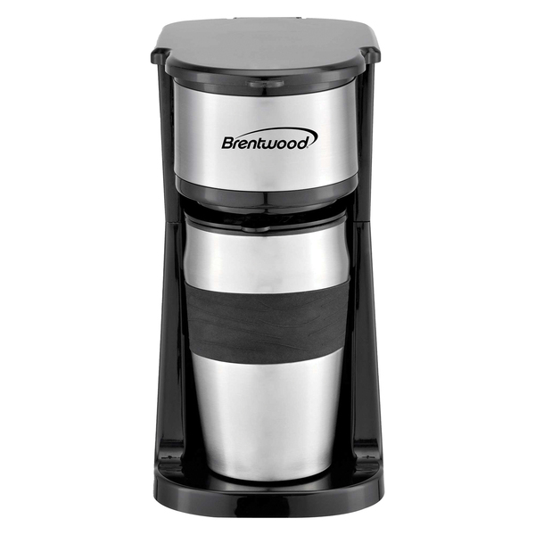 TS-113BK 700W Portable Single-Serve Coffee Maker with 14 oz Travel Mug, Black