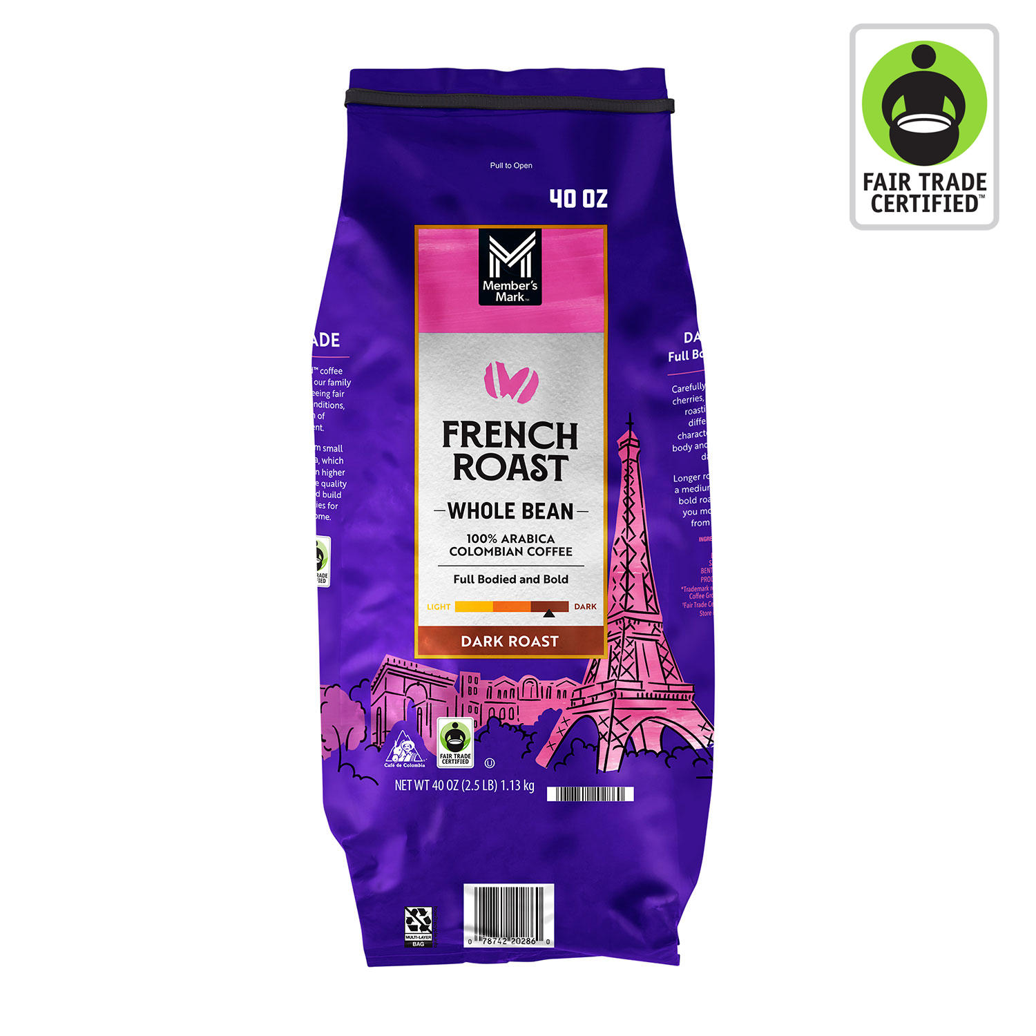 Member's Mark French Roast Whole Bean Coffee, 40 oz.