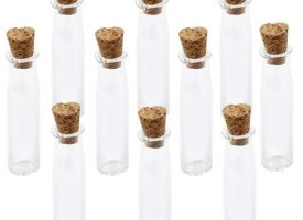 10 Pcs Glass Carafe Mini Doll Furniture Cork Bottle